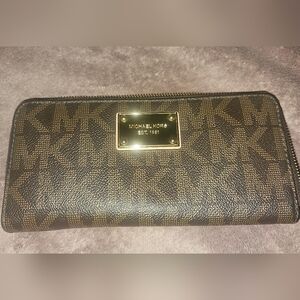 Michael Kors Black and Brown Women's Wallet